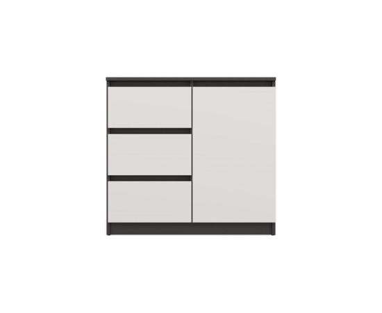 Top E Shop CHEST OF DRAWERS 1 DOOR 3 DRAWERS ANTHRACITE/WHITE Новинки Для дома и сада 