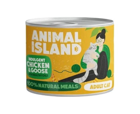 ANIMAL ISLAND Chicken and goose - wet cat food - 200g Kaķu konservi