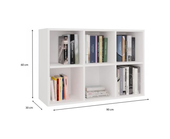 Top E Shop MALAX MINI 2X3 WHITE BOOKCASE Jaunumi -Dārzam
