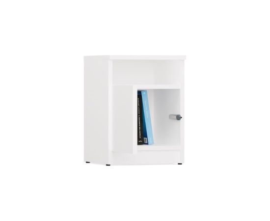 Top E Shop GALAX 30/1D WHITE BEDSIDE TABLE Naktsskapīši