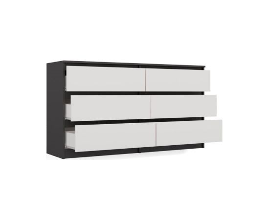 Top E Shop M6 MALWA CHEST OF DRAWERS 140 CM 6 DRAWERS ANTHRACITE/WHITE Новинки Для дома и сада 