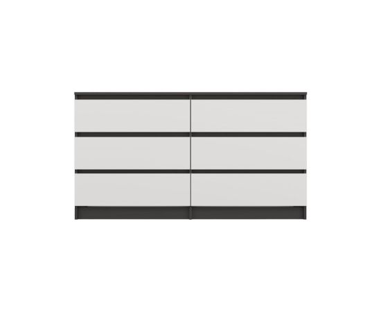 Top E Shop M6 MALWA CHEST OF DRAWERS 140 CM 6 DRAWERS ANTHRACITE/WHITE Новинки Для дома и сада 