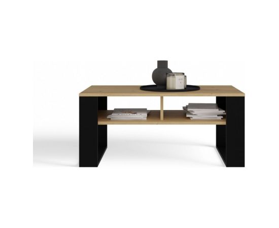 Top E Shop MODERN 2P SLIM ARTISAN COFFEE TABLE WITH BLACK LEGS Jaunumi -Dārzam
