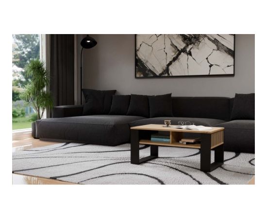 Top E Shop MODERN 2P SLIM ARTISAN COFFEE TABLE WITH BLACK LEGS Jaunumi -Dārzam