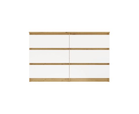Top E Shop M6 MALWA CHEST OF DRAWERS 120 CM 6 DRAWERS OAK ARTISAN/WHITE Новинки Для дома и сада 