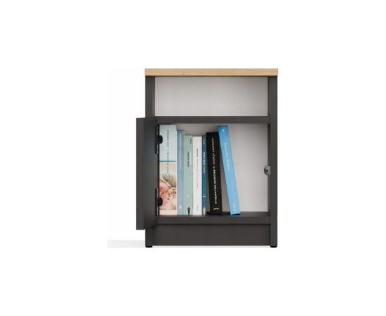 Top E Shop GALAX 30/1D BEDSIDE TABLE, ANTHRACITE/ARTISAN Прикроватные тумбочки