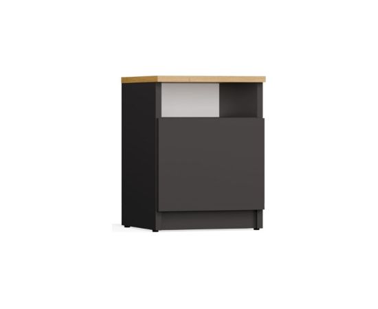 Top E Shop GALAX 30/1D BEDSIDE TABLE, ANTHRACITE/ARTISAN Прикроватные тумбочки