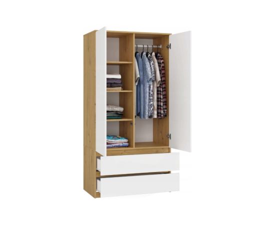 Top E Shop MALWA SS-90 wardrobe, artisan oak/white Шкафы