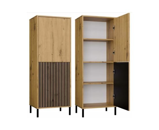 Top E Shop KAMARO 2DK SLIM/GŁ OAK ARTISAN DISPLAY CABINET Новинки Для дома и сада 