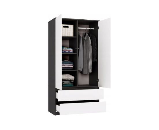 Top E Shop MALWA SS-90 wardrobe, anthracite/white Шкафы
