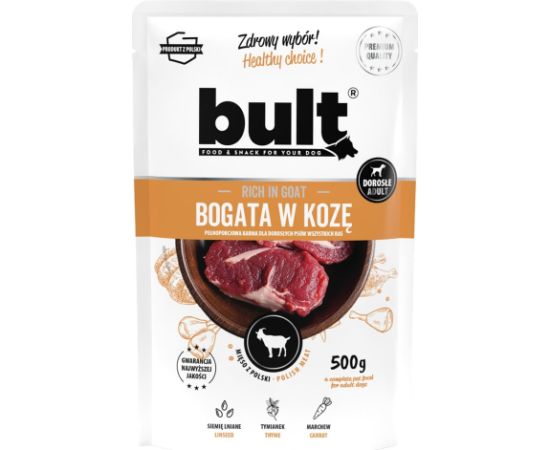 BULT Saszetka mielonka bogata w kozę karma mokra dla psa 500g Suņu barība