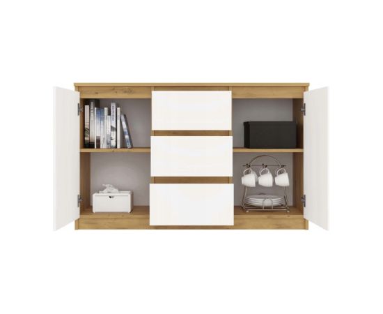Top E Shop ARTISAN 2-DOOR 3-DRAWER CHEST OF DRAWERS/WHITE Новинки Для дома и сада 