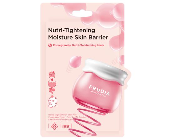 Frudia, Delivered From Fruit, Pomegranate, Moisturising, Sheet Mask, For Face, 20 ml Sejas kopšana