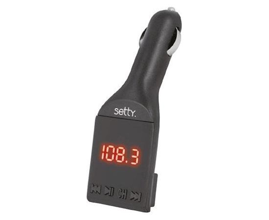 Setty Автомобильный FM Transmitter Bluetooth 4.0 / USB / Micro SD / Aux / LCD / AUX 3.5 mm Kабель / Black