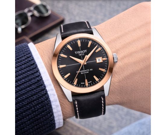 Tissot T-Gold Glendora Powermatic 80 Silicium 18K Gold T927.407.46.051.00 Rokas pulksteņi 