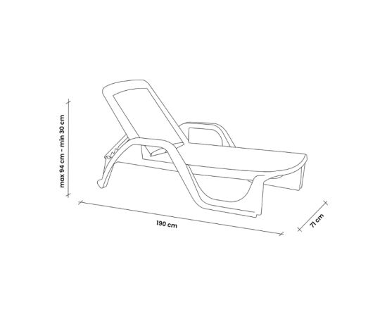 Bica Шезлонг Нило коричневый Шезлонги и пляжные стулья