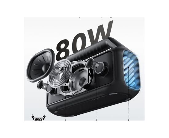 Anker Soundcore Portable Bluetooth Speaker Boom 2 80 W Waterproof Bluetooth Phantom Black Portable Wireless connection Bezvadu skaļruņi