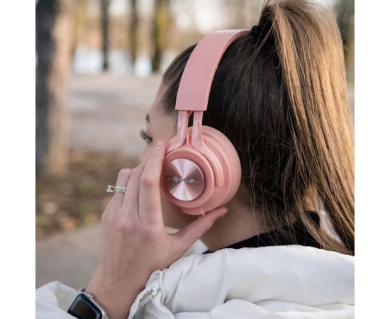 Tellur Feel Bluetooth Over-Ear Headphones Pink Austiņas