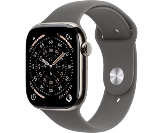 Smartwatch Apple Watch 11 GPS + Cellular 42mm Natural Titanium Sport Band M/L   (MF8N4ZR/A) Smart-Watch Pulksteņi