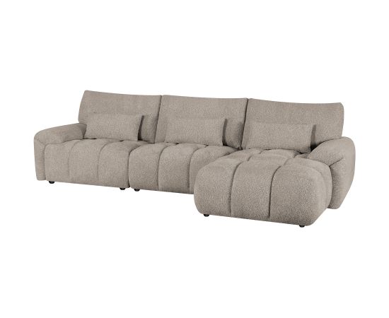 Stūra dīvāns BARBARA LS, gaiši brūns Jaunumi -Dārzam