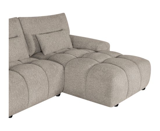 Stūra dīvāns BARBARA LS, gaiši brūns Jaunumi -Dārzam