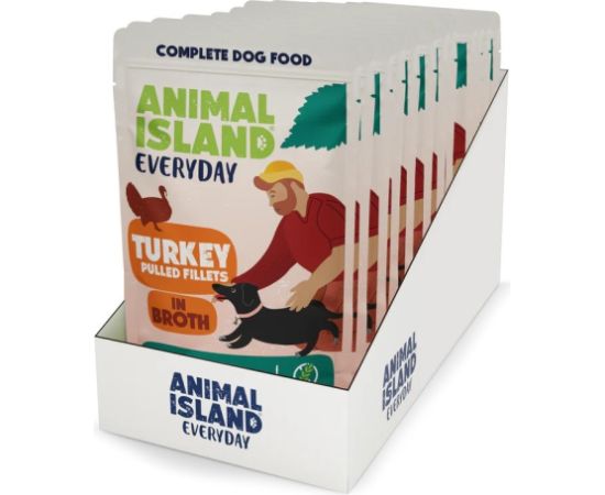 ANIMAL ISLAND indyk fileciki w rosole dla psa 10x150g Suņu barība