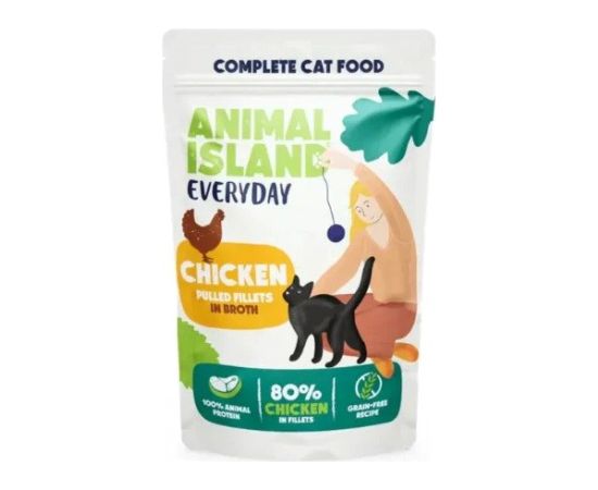 ANIMAL ISLAND kurczak w rosole karma dla kota monopak 40x85g Kaķu konservi