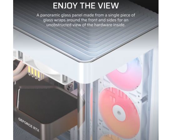 Corsair 4500X RS-R ARGB Tempered Glass Mid-Tower, White Midi Tower Datoru korpusi