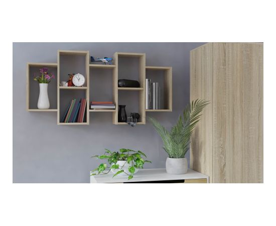 Top E Shop Wall-hung bookcase Bilbao 7.0 Wall Shelves Sonoma Oak Новинки Для дома и сада 