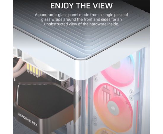 Corsair 4500X LX-R RGB Tempered Glass Mid-Tower, White Midi Tower Datoru korpusi