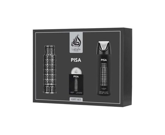 Lattafa Pride Pisa Dárková sada EDP 100 ml, deospray 200 ml a EDP 20 ml 100ml Dāvanu komplekti