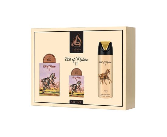 Lattafa Art Of Nature II Dárková sada EDP, deospray 200 ml a EDP 20 ml 100ml Dāvanu komplekti