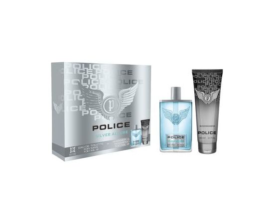 Police Silver Allure Dárková sada EDT 100 ml a sprchový gel 100 ml 100ml Dāvanu komplekti