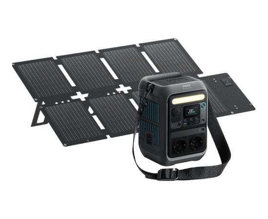 Anker SOLIX C300X akumulatora spēkstacija  288 Wh - Wi-Fi, Bluetooth - ar PS60 portable solar panel Akumulatoru spēkstacijas