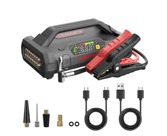 Powerbank / Jump starter Lokithor JA301PRO 20000mAh, 2500A, kompresor 10-150 PSI Akumulatoru lādētāji, starteri