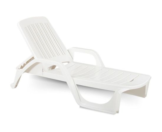 Bica Sauļošanās krēsls Zanzibar balts Guļamkrēsli un sauļošanās krēsli