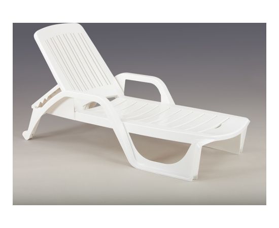 Bica Sauļošanās krēsls Zanzibar balts Guļamkrēsli un sauļošanās krēsli