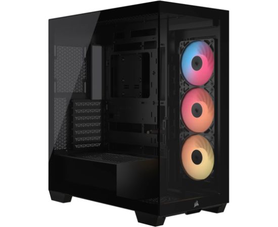 Corsair Midi Tower 3500X LXR LINK TG Black Корпуса