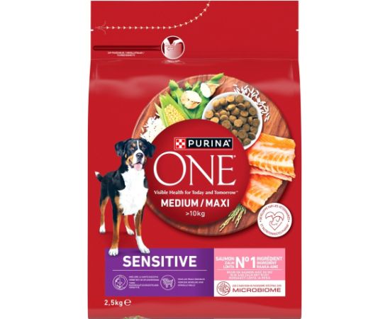 PURINA ONE MEDMAX Adult Sensitive Salmon&Rice 2,5kg Suņu barība