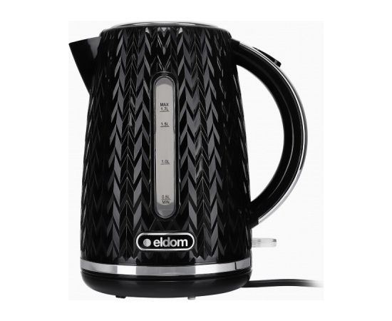 Eldom NELO kettle, capacity 1.7 l, power 2000 W, black Tējkannas (elektriskās)