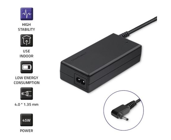 QOLTEC POWER SUPPLY 45W 19V 2.37A 4.0*1.35 Зарядки для ноутбуков