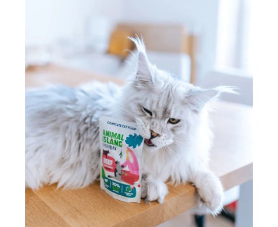 ANIMAL ISLAND wołowina/kurczak w rosole dla kota 80x85g Kaķu konservi