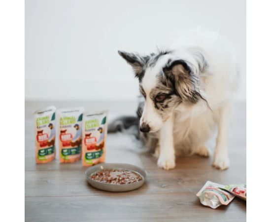 ANIMAL ISLAND wołowina fileciki w rosole dla psa 10x150g Suņu barība