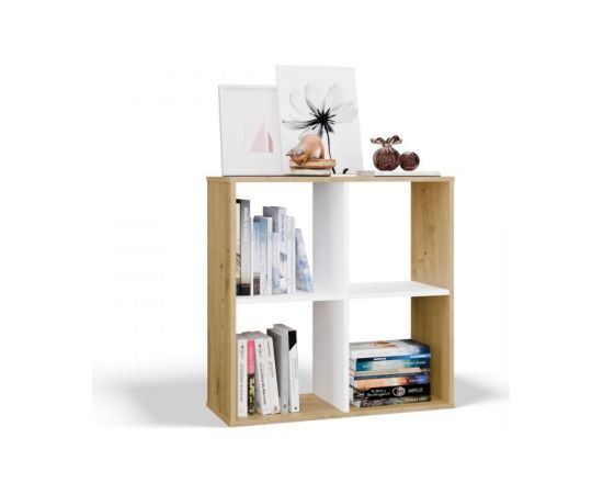 Top E Shop MALAX 2X2 ARTISAN/WHITE BOOKCASE Новинки Для дома и сада 