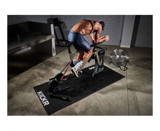 WahooFitness WFKICKRMAT antistatic floor mat Black Rubber Велотренажеры