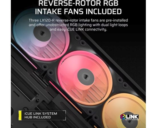 Corsair 4500X LX-R RGB Tempered Glass Mid-Tower, Black Midi Tower Datoru korpusi