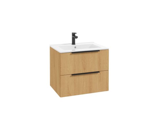 Шкафчик для ванной  DEFTRANS Natur с раковиной  60 cm, дуб Izlietnes skapis