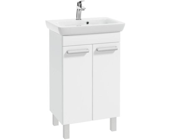 Шкафчик для ванной CAPRI Deftrans с раковиной Porto 55 белый Izlietnes skapis