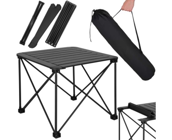 Saliekams tūrisma galds Springos CS0113, 52.5x52.5x46 cm, melns Jaunumi, mēbeles, māja