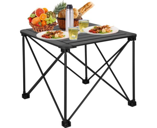 Saliekams tūrisma galds Springos CS0113, 52.5x52.5x46 cm, melns Jaunumi, mēbeles, māja
